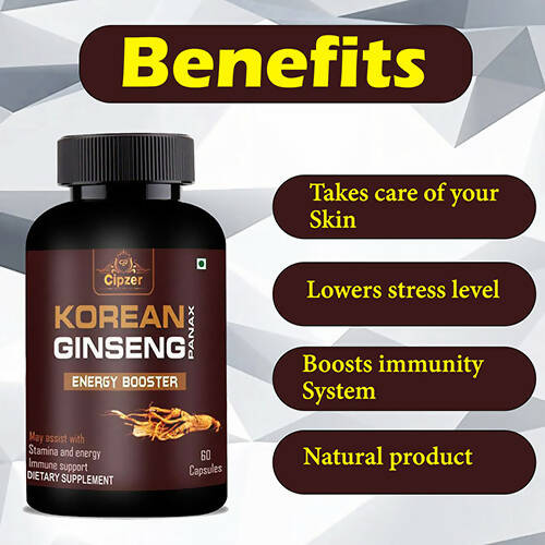 Cipzer Korean Ginseng Capsules - Swadesiicart