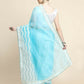 Vamsee Banno Lehriya Sky Organza Saree - Swadesiicart