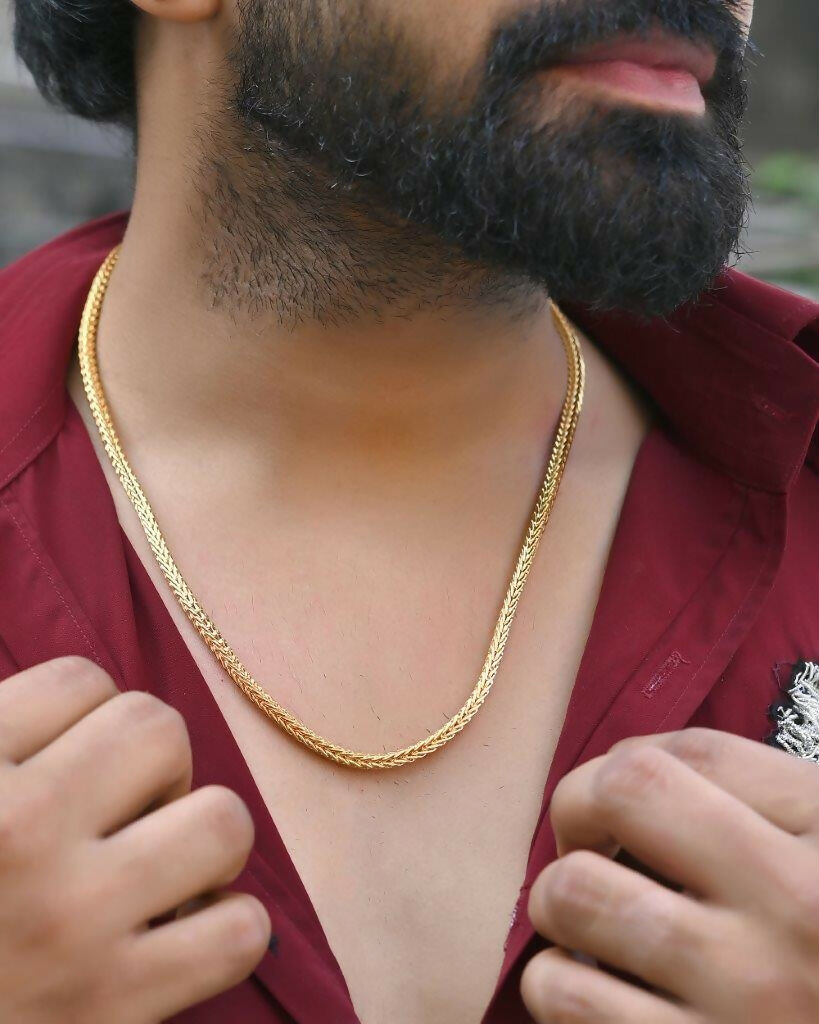 VOJ Gold-Polished Thick Snake Chain | Swadesiicart
