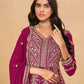 Anaita Rani Pink Faux Georgette Stitched Anarkali Suit with Heavy Embroidery Work