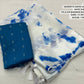Blue Poly Georgette Tie and Dye Saree with Unstitched Blouse - Hiral Fashion | Swadesiicart