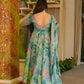 Aayaa Designer Cotton Silk Suit - Sky Blue
