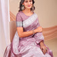 Shree Shyam Fashion Varnika Purple Linen Cotton Saree