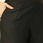 Black Embroidered Chinon Straight Kurta With Trouser & Dupatta - Salimar
