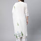 Ahalyaa Women Off White Colour Pure Cotton Printed Kurta Palazzo Set With Dupatta | Swadesiicart