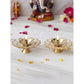 eCraftIndia Gold-Toned 2 Pieces Bowl Shape Diyas | Swadesiicart