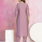 Ethnic Festive Wear Viscose Chanderi Purple Stitched Suit With Dupatta - Tanisha | Swadesiicart