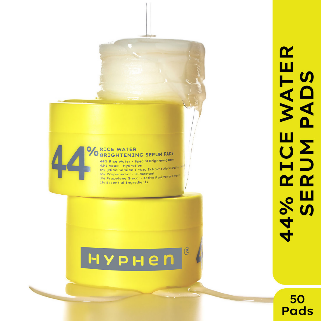 Hyphen By Kriti Sanon 44% Rice Water Brightening Serum Pads (50pcs) | Swadesiicart