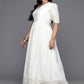 Ahalyaa Women's Traditional wear Ethnic Dress - Off White | Swadesiicart