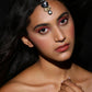 Gold-Polished White Kundan-Studded Maang Tikka - Ruby Raang | Swadesiicart
