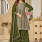 Chinnon Olive Green Embroidered Palazzo Salwar Suit - Emponline | Swadesiicart