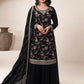 Anaita Black Heavy Chinon With Embroidery Sharara Suit (bottom Stitched)