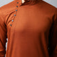 Even Apparels Brown Color Pure Cotton Men's Kurta With Side Placket (SLD1137) | Swadesiicart