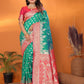 Joban Fashion Banarasi Light Green Woven Soft Silk Saree | Swadesiicart