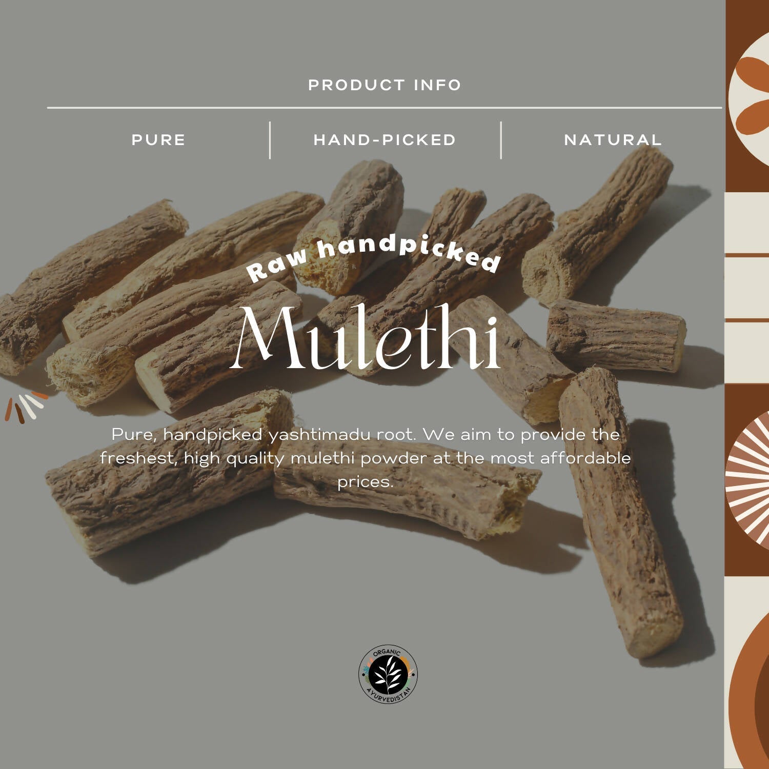 Organic Ayurvedistan Mulethi Powder - Swadesiicart