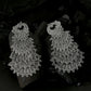NVR Women Silver Toned Contemporary Drop Earrings | Swadesiicart