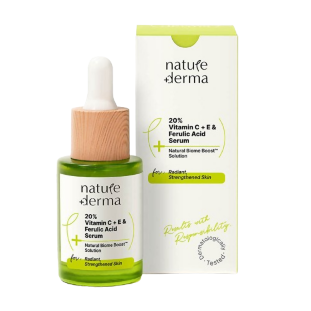 Nature Derma 20% Vitamin C + E & Ferulic Acid Serum | Swadesiicart