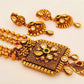 Designer Antique Bridal Gold Long Necklace Set