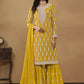 Radiant Yellow Embroidered Wedding Festive Gharara Suit - Emponline | Swadesiicart