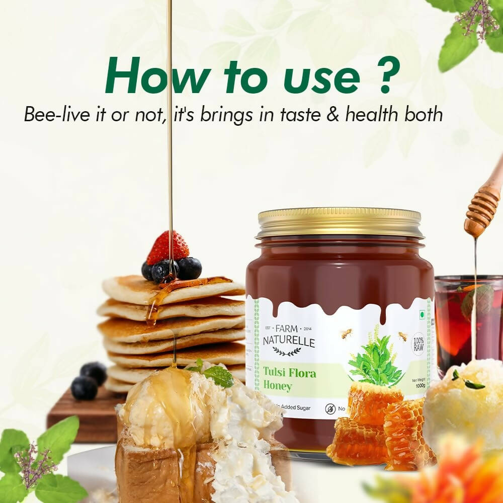 Farm Naturelle Vana Tulsi Honey Forest Flower Honey - Swadesiicart