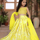 Aayaa Designer Heavy Sequance Work Kids Lehenga Choli - Yellow