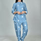 Morchari Digital Print Semi Muslin Co-Ord Set Top & Trouser-Multicolor - Swadesiicart