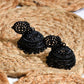 Tehzeeb Creations Black Colour Earrings Jhumki Style