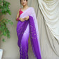 Vamsee Antara Purple Georgette Saree - Swadesiicart