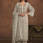 Slate Grey Soft Organza Embroidered Festive Salwar Suit - Emponline | Swadesiicart