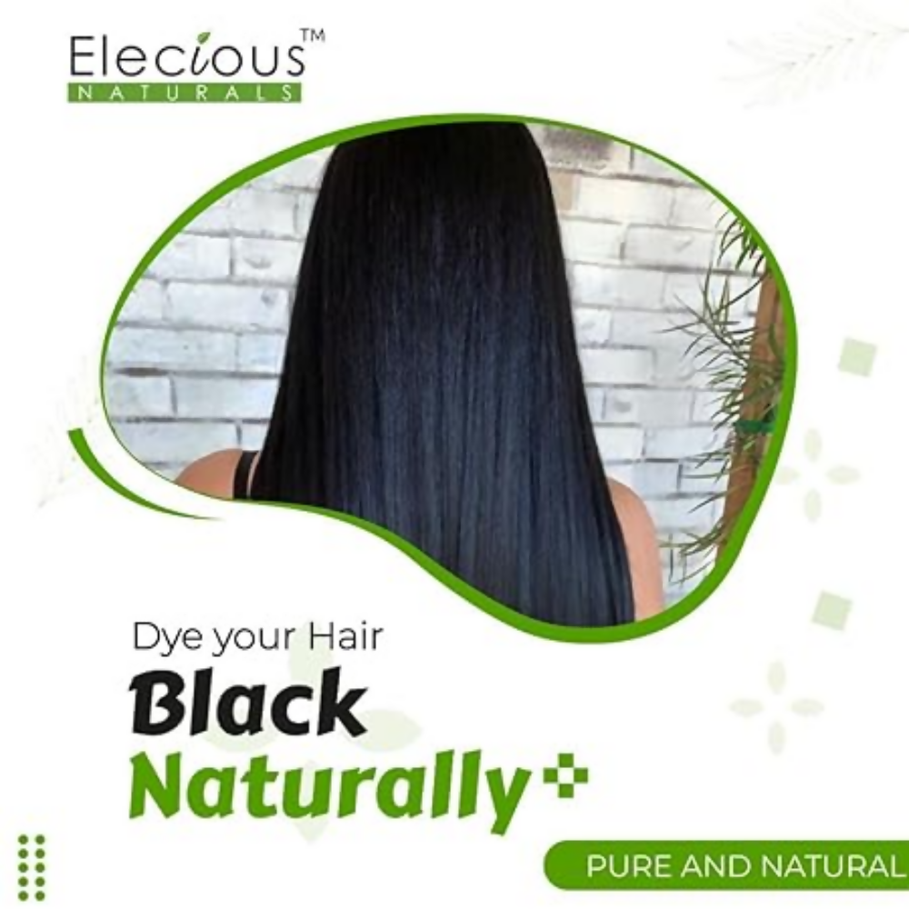 Elecious Naturals Indigo and Henna powder for Black Hair - Swadesiicart