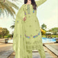 Jyoti Fashion Women's Pista Green Faux Georgette Heavy Embroidery and Moti Work Kurta Set | Swadesiicart