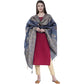 A R Silk Dark Gray Color Silk Pahadi Print Dupattas and Chunnis