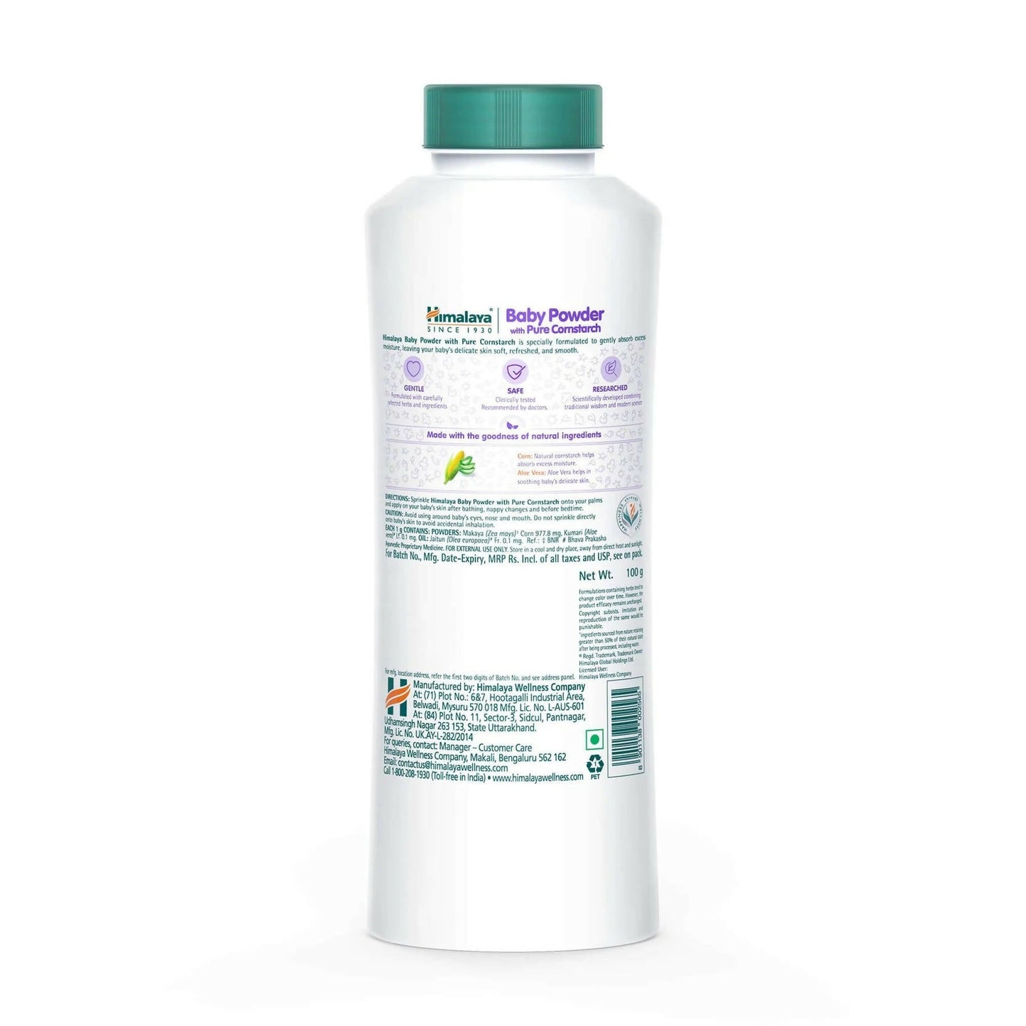 Himalaya Baby Powder with Pure Cornstarch | Talc-Free Gentle Baby Powder - Swadesiicart