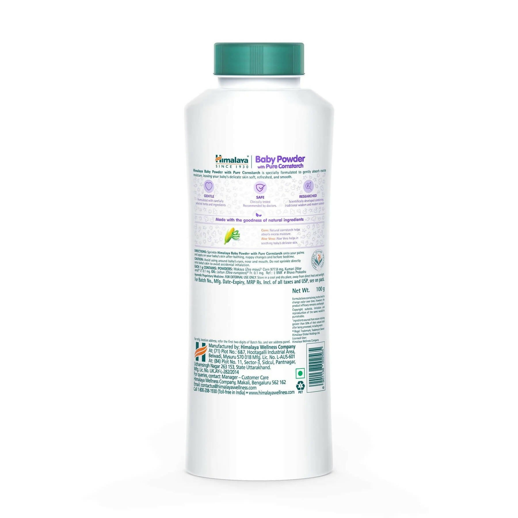 Himalaya Baby Powder with Pure Cornstarch | Talc-Free Gentle Baby Powder - Swadesiicart