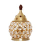 eCraftIndia Gold-Toned & Transparent Crystal & Brass Akhand Diya | Swadesiicart