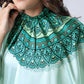 Vastranavya Electric Blue Mandalaa Print Freehand Ready to Wear Saree | Swadesiicart