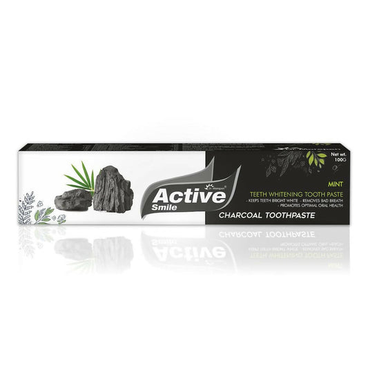 Dr. Morepen Active Smile Charcoal Toothpaste for Teeth Whitening & Bad Breath Removal - Dr Morepen