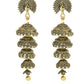 Mominos Fashion Johar Kamal Peacock Design Golden Colour Earrings - Mominos Fashion