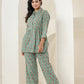 Kaajh Women's Green Printed Cotton Co-ord Set - Swadesiicart