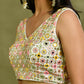 Amodini Designer Studio Multicolor Mirror Work Sleeveless Padded Blouse