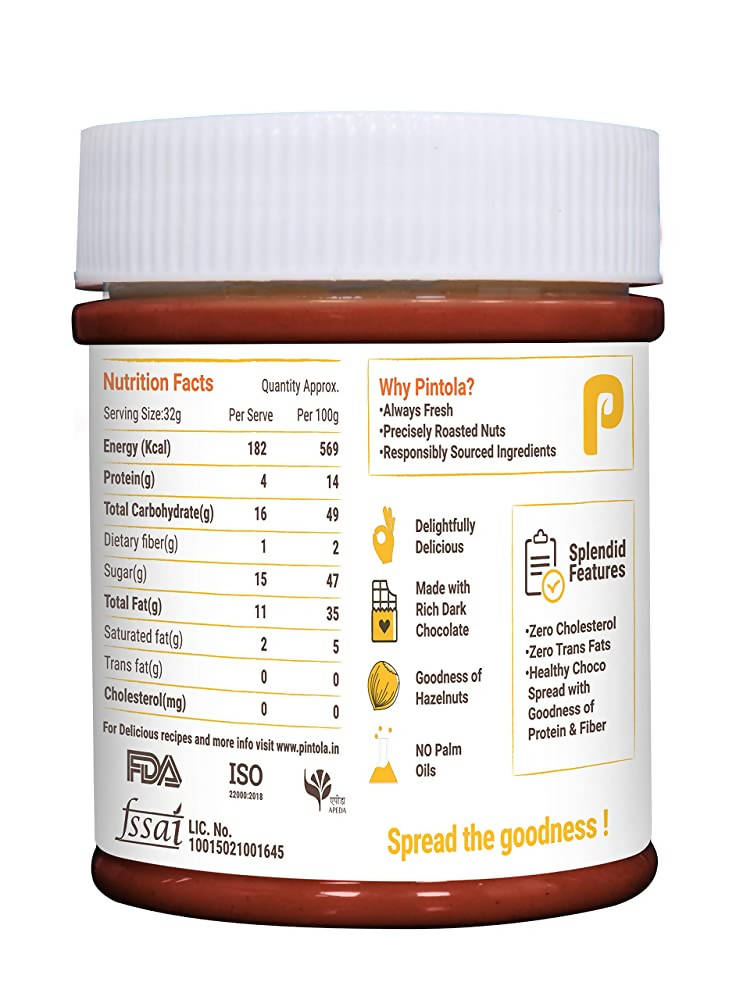 Pintola Hazelnut Cocoa Spread Butter - Swadesiicart
