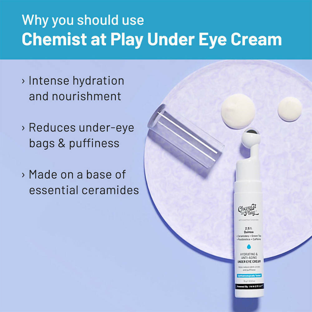 Chemist At Play Hydrating & Anti-Aging Under Eye Cream For Dark Circles Removal & Wrinkles - Swadesiicart