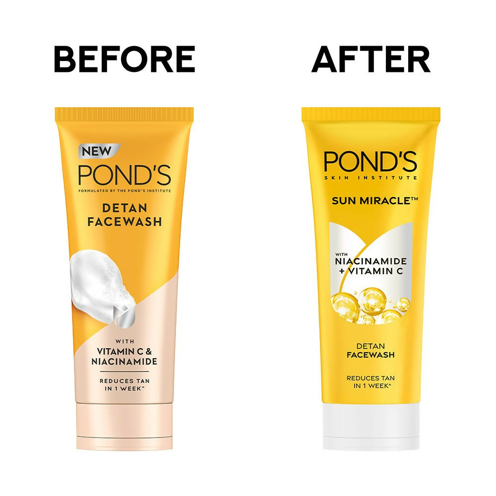 Ponds DeTan Face Wash With Niacinamide & Vitamin C - Swadesiicart