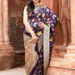 Joban Fashion Plum Purple Pure Katan Pure Handloom Banarasi Silk Saree | Swadesiicart