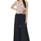 Asmaani Navy Blue Color Lycra Fabric Flared Palazzo