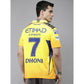 playR Men Sports Printed Polo Collar Dri-FIT CSK Fan 7 Dhoni T-shirt IPL, T20 | Swadesiicart