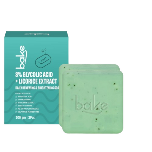 Bake 8% Glycolic Acid Scrub Treatment Soap | Swadesiicart