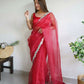Vamsee Vanshika Red Organza Saree - Swadesiicart