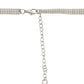 Silver-Plated Alloy Long Three Chain Flower Necklace - The Pari | Swadesiicart