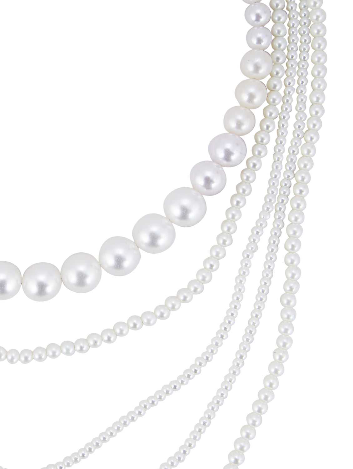 Gold-Polished Alloy Layered Pearl Elegant Necklace - The Pari | Swadesiicart